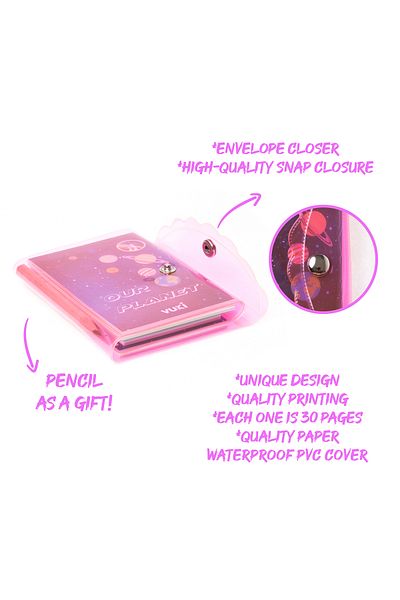 VUKİ Mini 3 Compartment Notebook with Pen