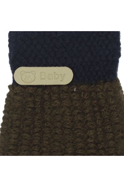 bebegen Baby Boy Khaki Laci Knitwear Fingerless Gloves 1-3 Years