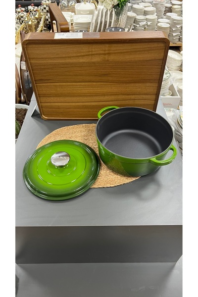 OLİKA İRON YEŞİL 24 CM DEMİR DÖKÜM DERİN TENCERE