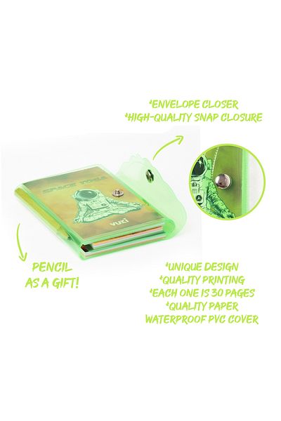 VUKİ Mini 3 Compartment Notebook with Pen