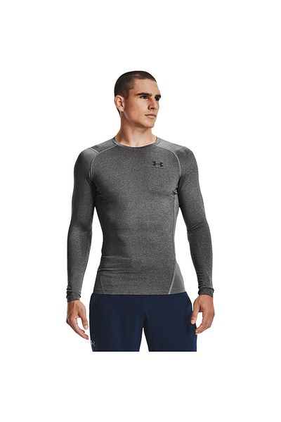 Under Armour Bluză Under Armour Heatgear Compression cu mânecă lungă, gri, bărbați
