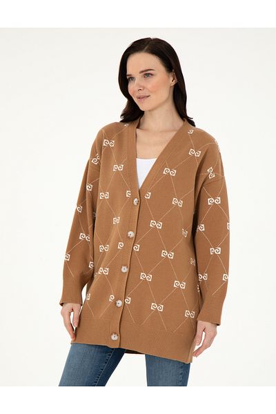 Pierre Cardin Camel Comfort Fit Knitwear Cardigan 50290627 -Vr015