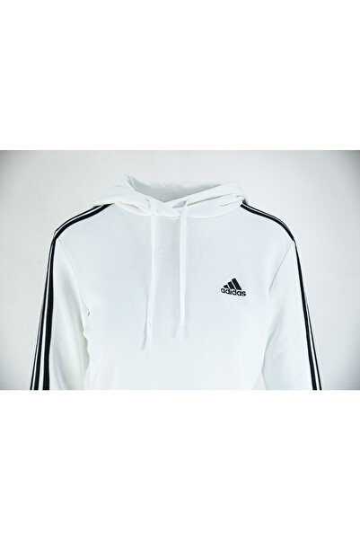 adidas Dámské mikiny s kapucí adidas Essentials 3-Stripes Red White