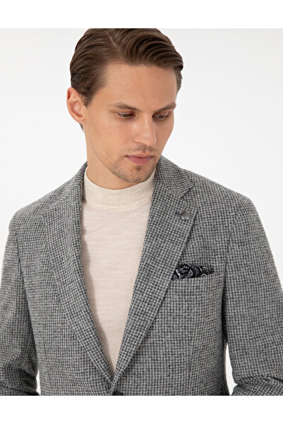 Pierre Cardin Gri Yün Karışımlı Ex. Slim Fit Ceket 50291942-VR024