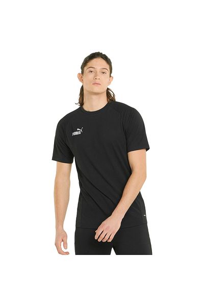Puma Μαύρο ανδρικό μπλουζάκι Puma Team Final Casuals