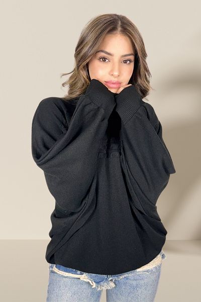 Michelle COCO PULOVER DE FEMEI DE GÂSCĂ DE GÂSCĂ DE GÂSCĂ DE GÂSCĂ DETALIE MÂNECĂ LILIAC