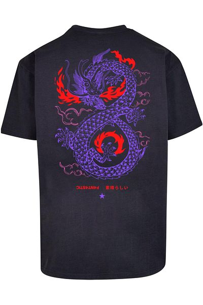 F4NT4STIC Fantastic Japanese And Dragon Fire With Heavy Oversize Tee