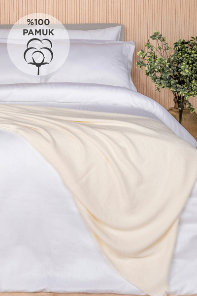 İşbir Yatak Milano Classic Beyaz 240 TC King Size Armürlü Pamuk Saten Nevresi...