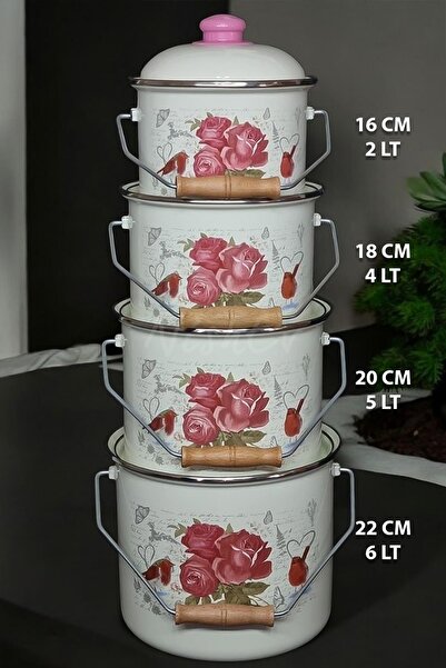 Nishev.com Evini Sev Italian Marbling Yogurt and Cereal Set - Including Pots and Copper