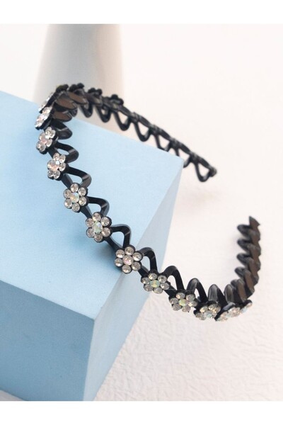 EliraToka Coroană de model de flori cu formă de piatră