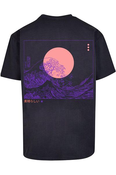 F4NT4STIC Kanagawa Welle mit schwerem Oversize-T-Shirt