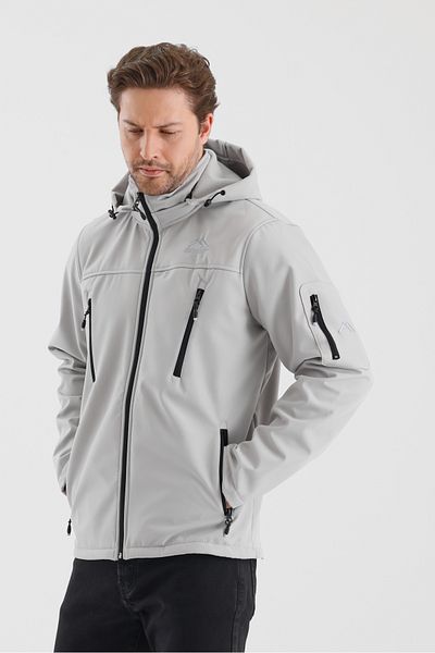 B.HE.Z Αδιάβροχο ανδρικό παλτό Softshell με αφαιρούμενο φερμουάρ και φλις εσωτερικά