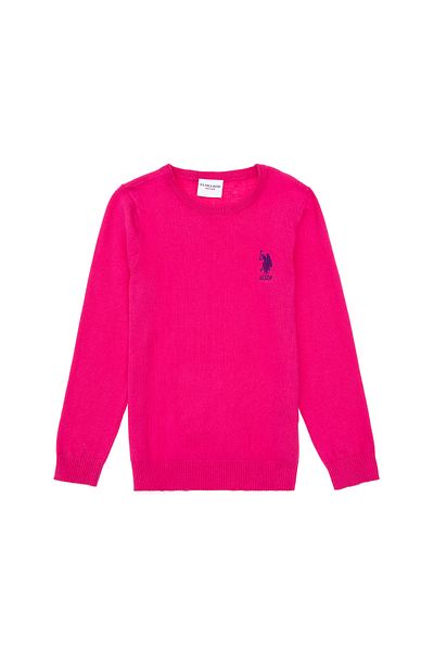 U.S. Polo Assn. سترة أساسية باللون البنفسجي للفتيات 50288945 -VR037