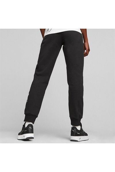 Puma Kalhoty Puma Logo s potištěným elastickým pasem Active Joggers, černé, ženy