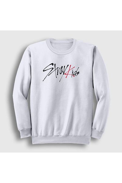 Presmono Unisex Λευκό λογότυπο Stray Παιδικό φούτερ 122723 ττ