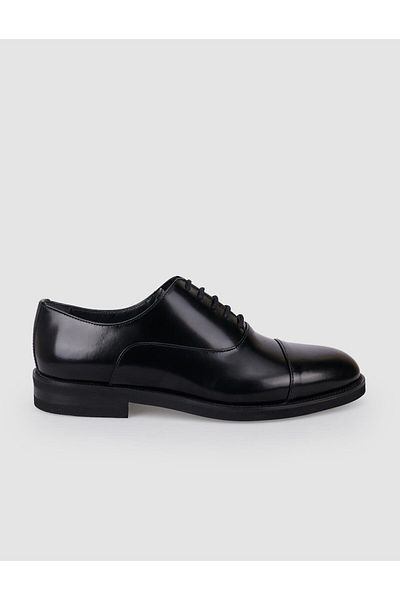 Cabani 100% Genuine Leather Black Lace-Up Men's Classic Shoes