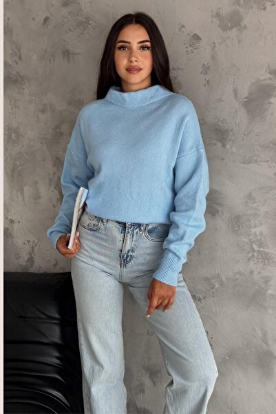 ZISHAN Yarım Balıkçı Yaka Standart Beden Kadın Triko Kazak - 108