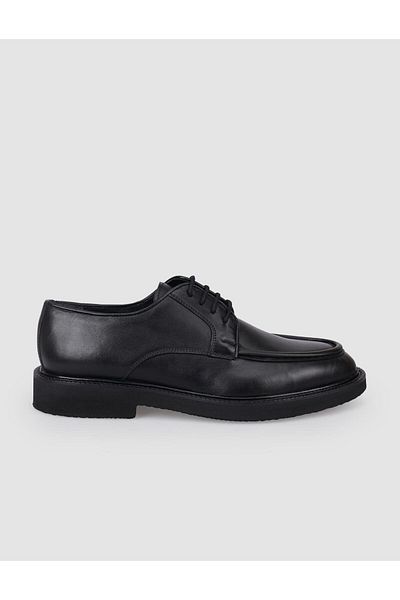 Cabani 100% Genuine Leather Black Laced Men's Classic Shoes
