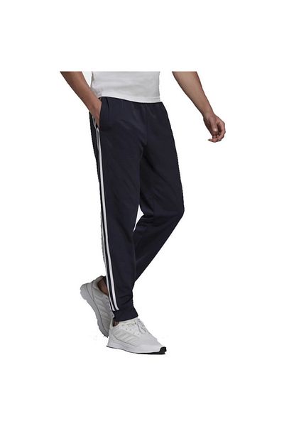 adidas pantaloni adidas Essentials Blue Tapered - 3 dungi, bărbați, încălziți