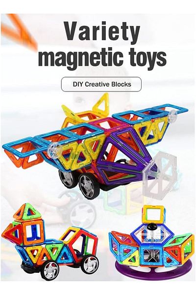 COOYA 70PCS Big Size Magnetic Building Blocks,Children's Educational Toys,Scatter Piece Construction Set