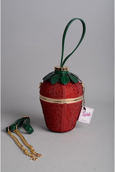 SEÇ KUNDURA SEÇ 24219 TASARIM ÇİLEK ÇANTASI KIRMIZI