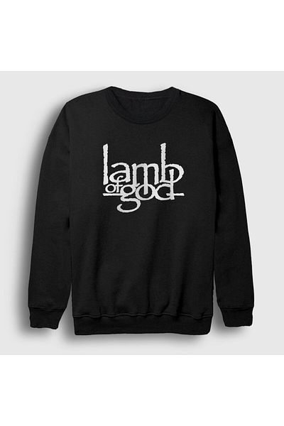 Presmono Унисекс суитшърт с черно лого Lamb Of God 94268tt