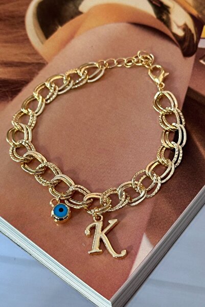 Trendy Butik Kişiye Özel K Harfli Bileklik Kuyumcu Model Samanyolu Zincirli H...