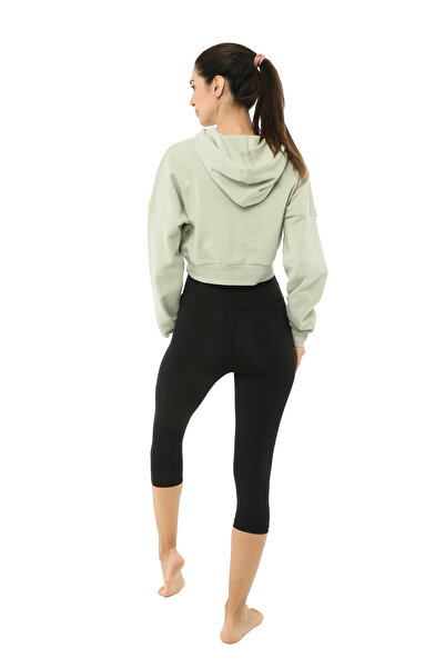 Scorp Storm Crop Kapüşonlu Kadın Sweatshirt Mint