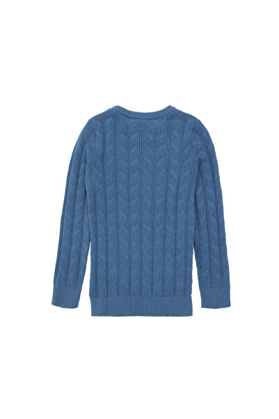 U.S. Polo Assn. Erkek Çocuk Koyu Mavi Basic Bisiklet Yaka Kazak 50288889-VR032