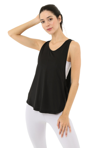 Scorp Fekete Simplex mélyen dekoltált női sportfelső