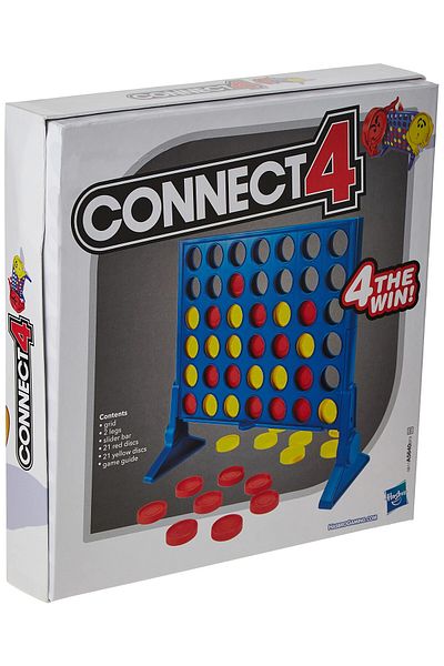 Hasbro Gaming - لعبة Connect 4 الكلاسيكية، احصل على 4 في صف واحد، لعبة لوحة إستراتيجية للاعبين اثنين، لوحة
