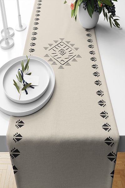 Belle Benoit Modern Design Digital Printed Gift Decorative Placemat Runner 140x40 Cm