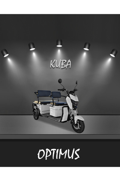 Kuba Optimus Elektrikli 3 Tekerli Beyaz