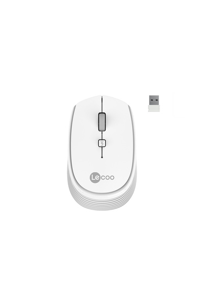 Lecoo Ws202 Kablosuz 1200dpı 4 Tuşlu Pc, Mac, Dizüstü Bilgisayar Ile Uyumlu Optik Mouse Beyaz