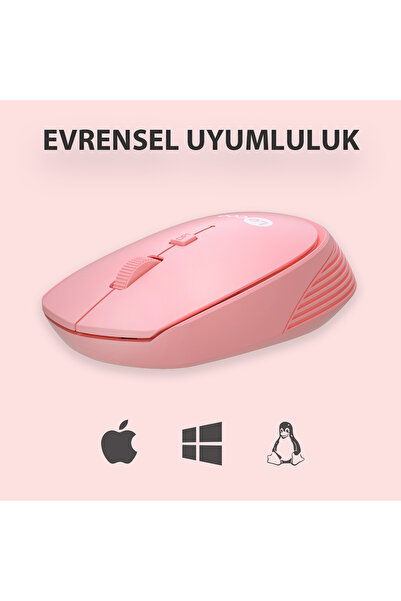 Lecoo Ws202 Kablosuz 1200dpı 4 Tuşlu Pc, Mac, Dizüstü Bilgisayar Ile Uyumlu Optik Mouse Pembe
