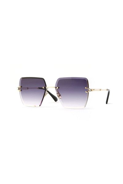 Atlas Accessory Women's Square Crystal Cut Sunglasses Vintage