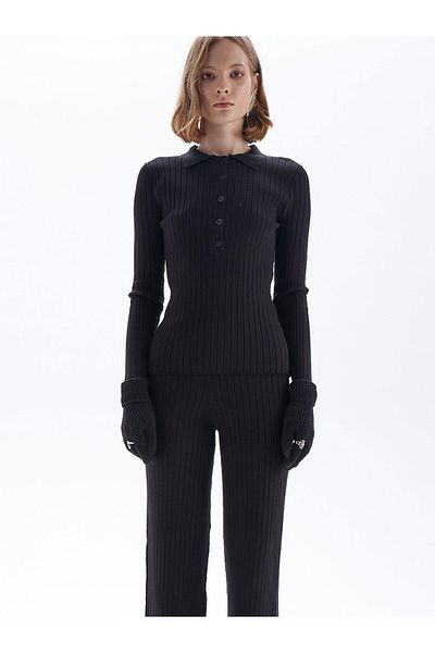 RİVUS Wool Blended Knitwear Gloves - Black
