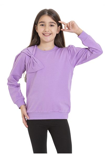 My Hanne Girl's Sweat with Ribbon Detail 74257