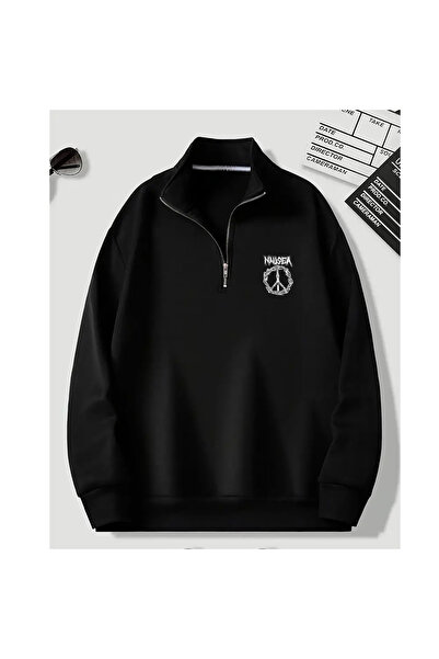 Advantage Crna unisex majica sa pola rajsferšlusa Depeche Mode