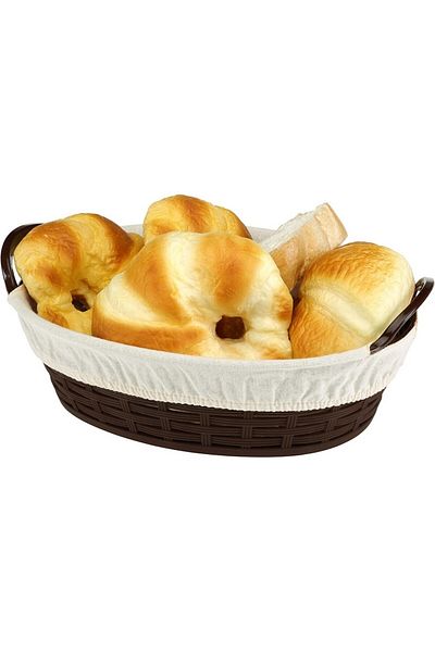 Bora Plastik Wicker Patterned Bo666 Bread Basket - Oval