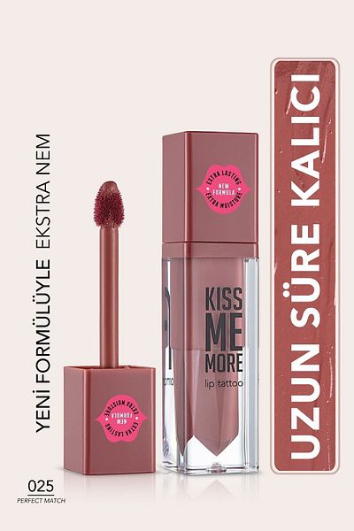 Flormar Long Lasting Matte Lipstick - Kiss Me More-025 Perfect Match-8682536040921