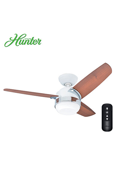 Hunter Fan Nova Beyaz - 107 Cm. Uzaktan Kumandalı Aydınlatmalı Tavan Vantilatörü