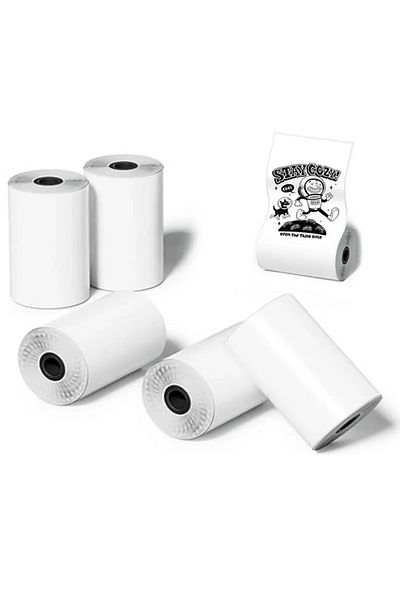 4Berry Non-Adhesive Mini Printer Paper - Portable and Pack of 5