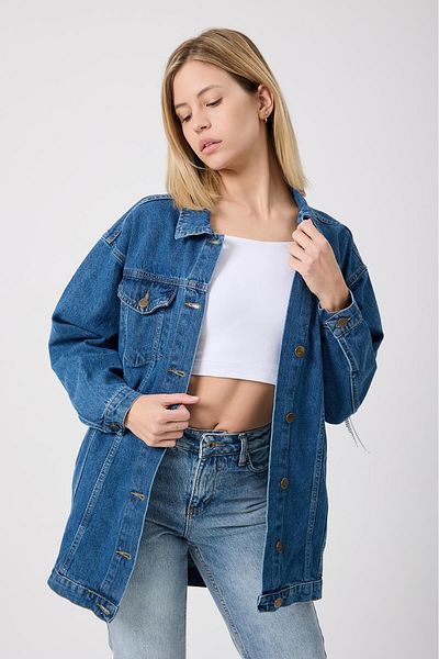 Polo State Jachetă de blugi - Model de damă cu detaliu de lanț