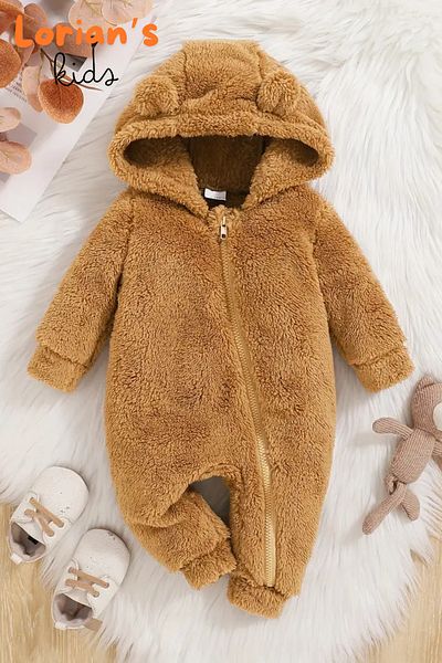 LORIAN'S Unisex Kids Jumpsuit - Welsoft Teddy Bear Plush