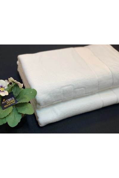 NİVEMESHOME Πετσέτα μπάνιου με λογότυπο Nivemeshome White 90x150