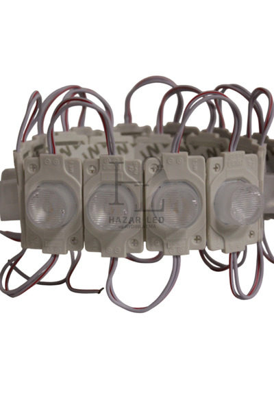 Hazar Led 12 Volt 1.5 Watt Tek Mercekli Modül Led Natural Beyaz 4000K (10 Adet)