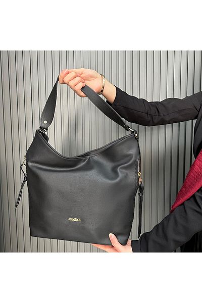 Armine Black Plain Bag - Ar35803 Model