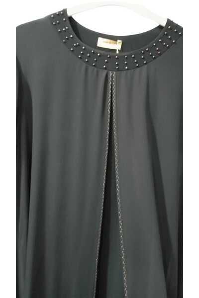 HESNA Üstü Şifon Detaylı ABİYE Elbise