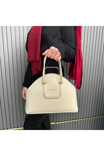 Armine Ar36502 Model Plain Cream Bag